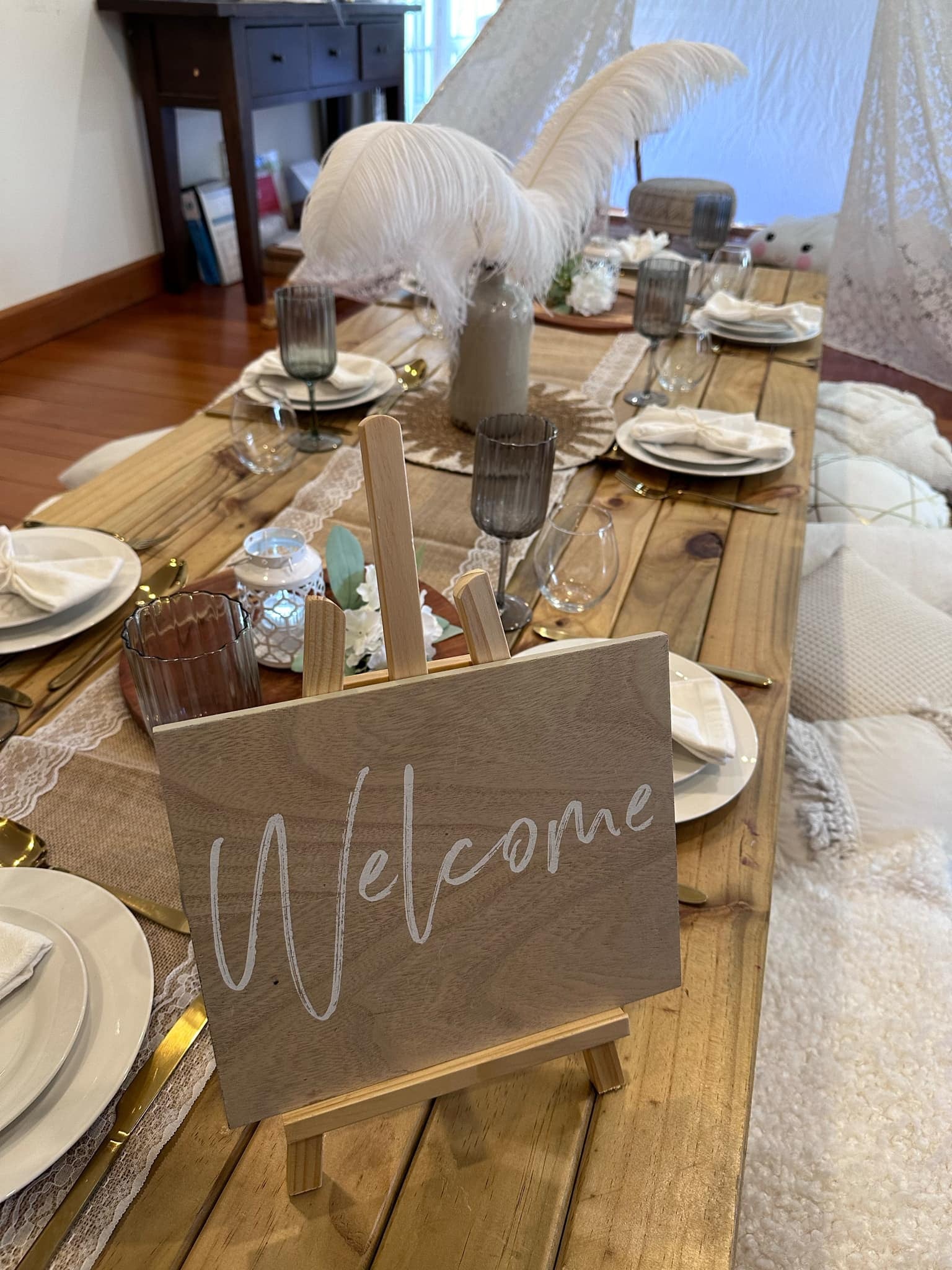 Creamy neutral gorgeous picnic setup Wellington region