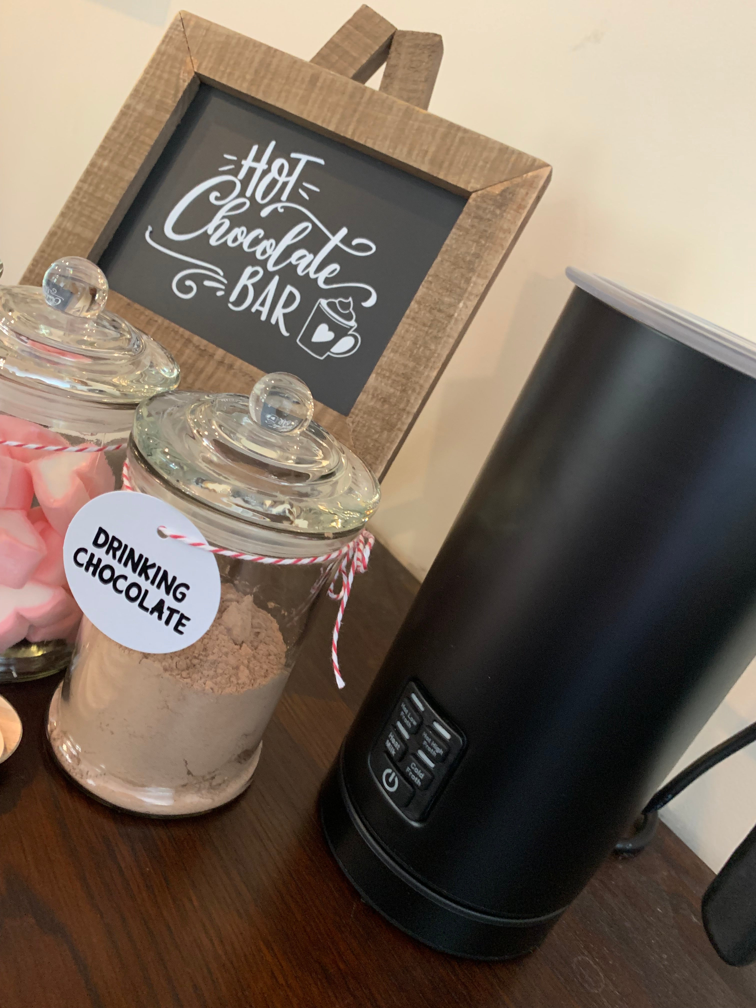 Hot chocolate station for hire Wellington party company