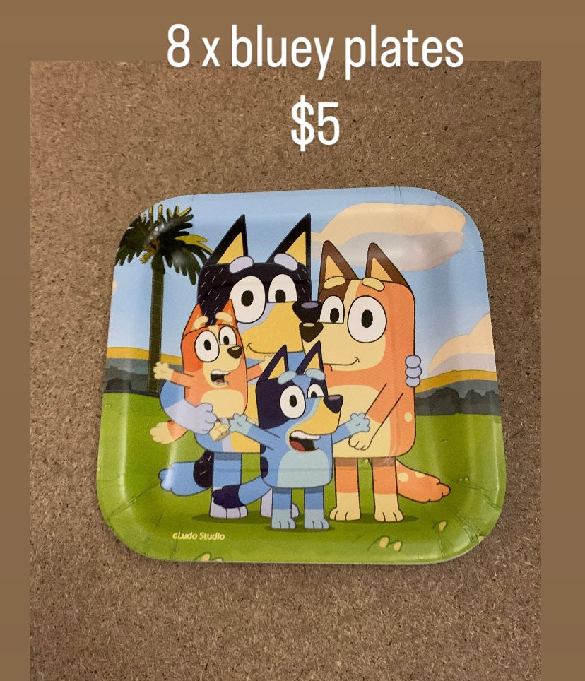 Bluey party plates on sale nz party supplies