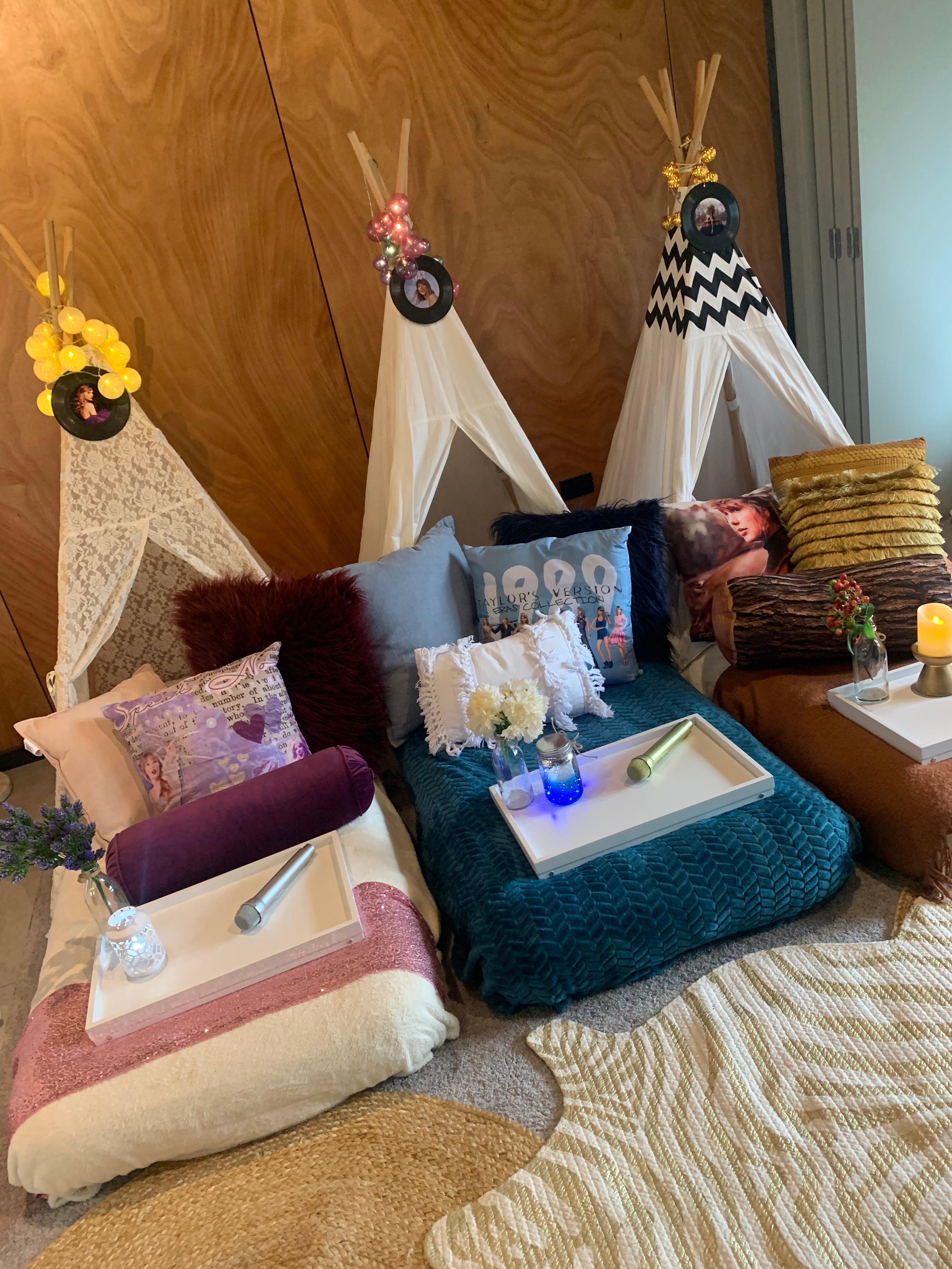 Swiftie party teepee sleepover party Wellington