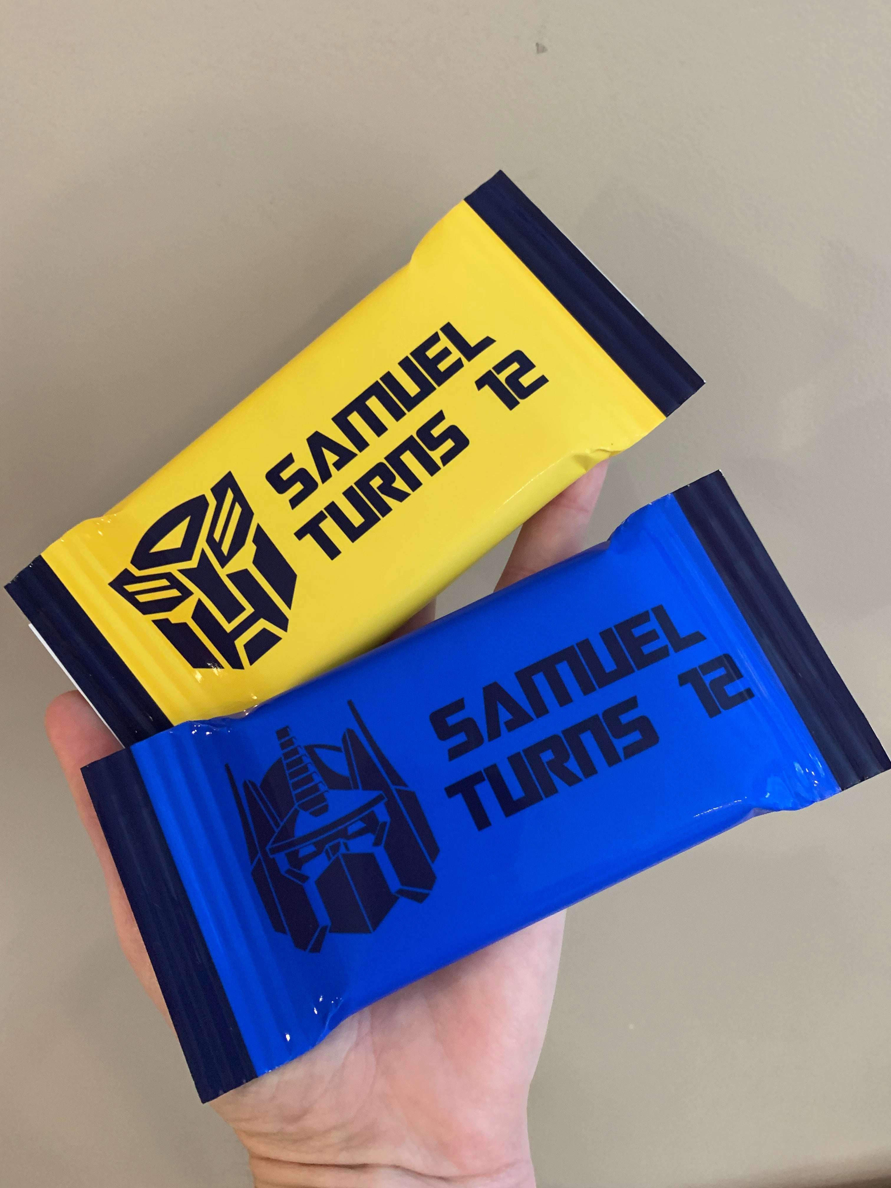 Transformers personalised kit kats