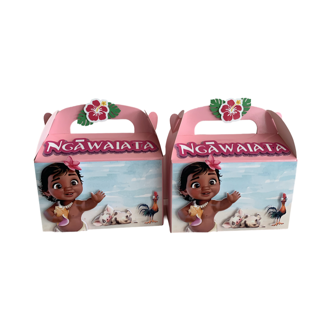 Moana themed 3d party gift boxes nz