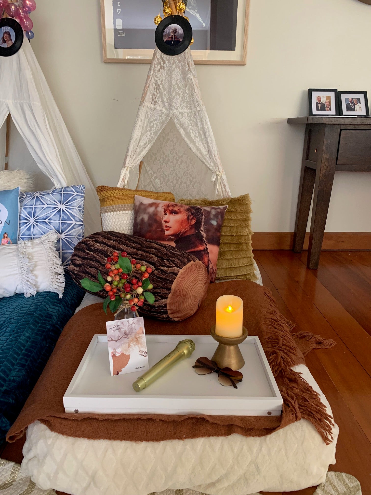 Taylor Swift themed teepee slumber party Wellington