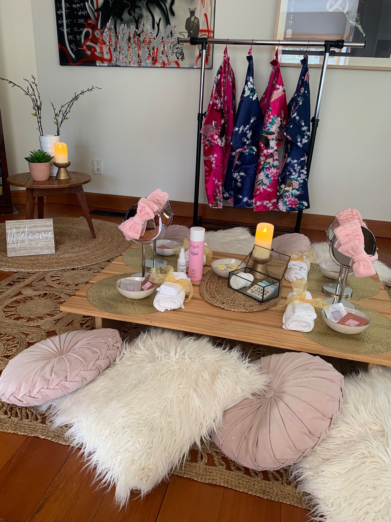 Full pamper party setup Wellington