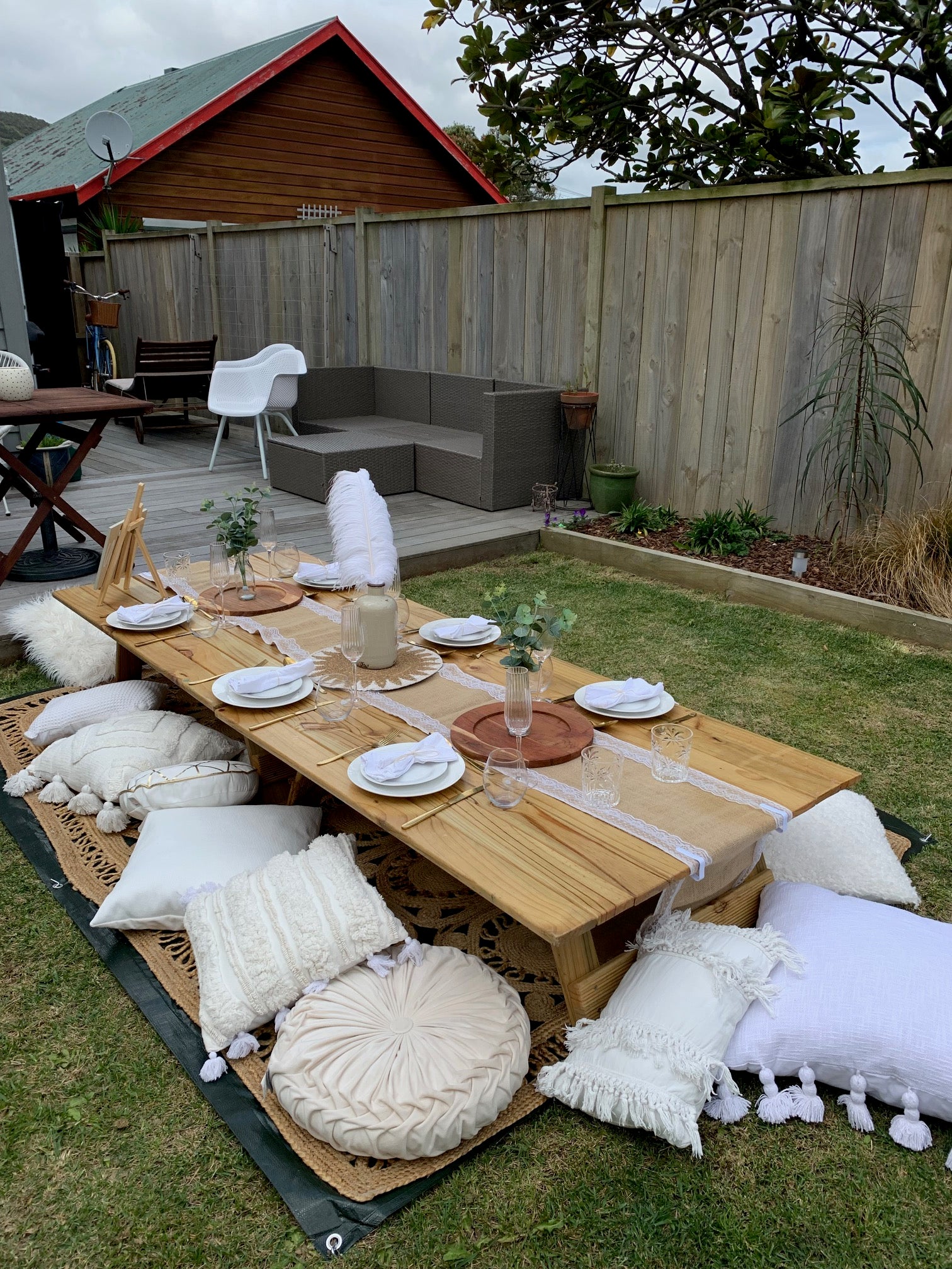 Luxury picnic setup Wellington NZ party hire 