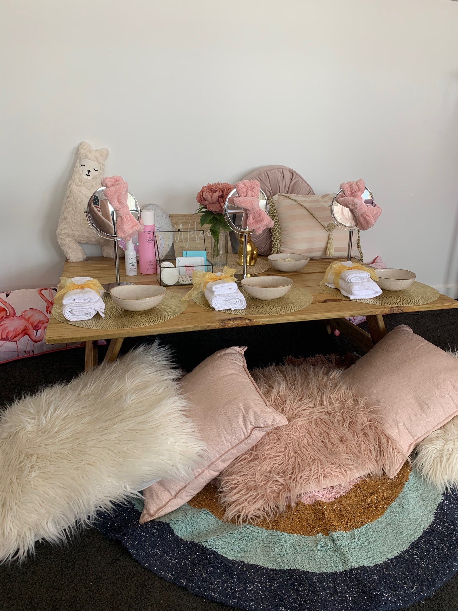 Kids Pamper Party setup Wellington