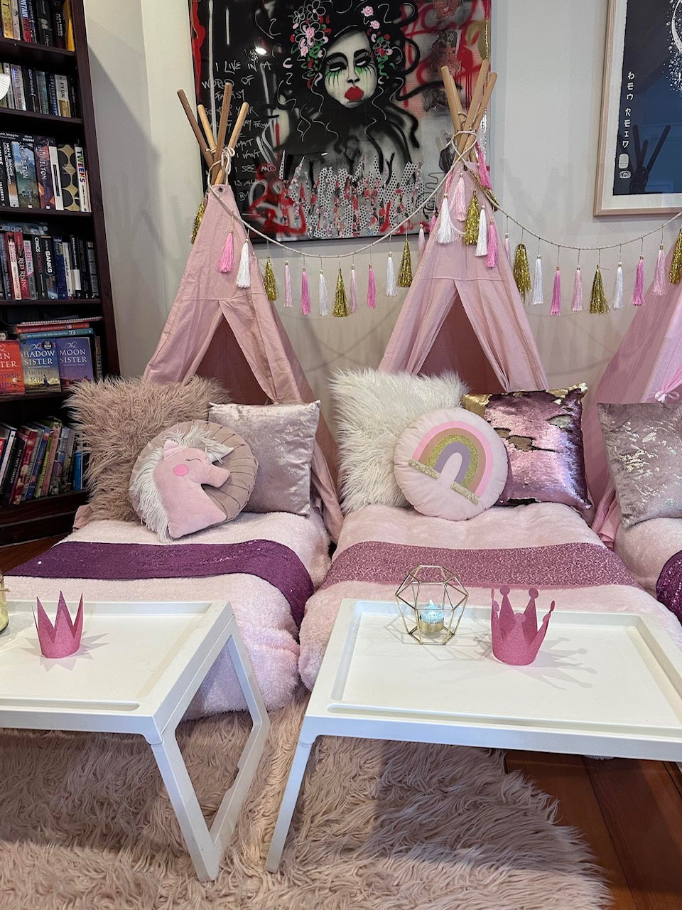 Wellington teepee slumber party hire