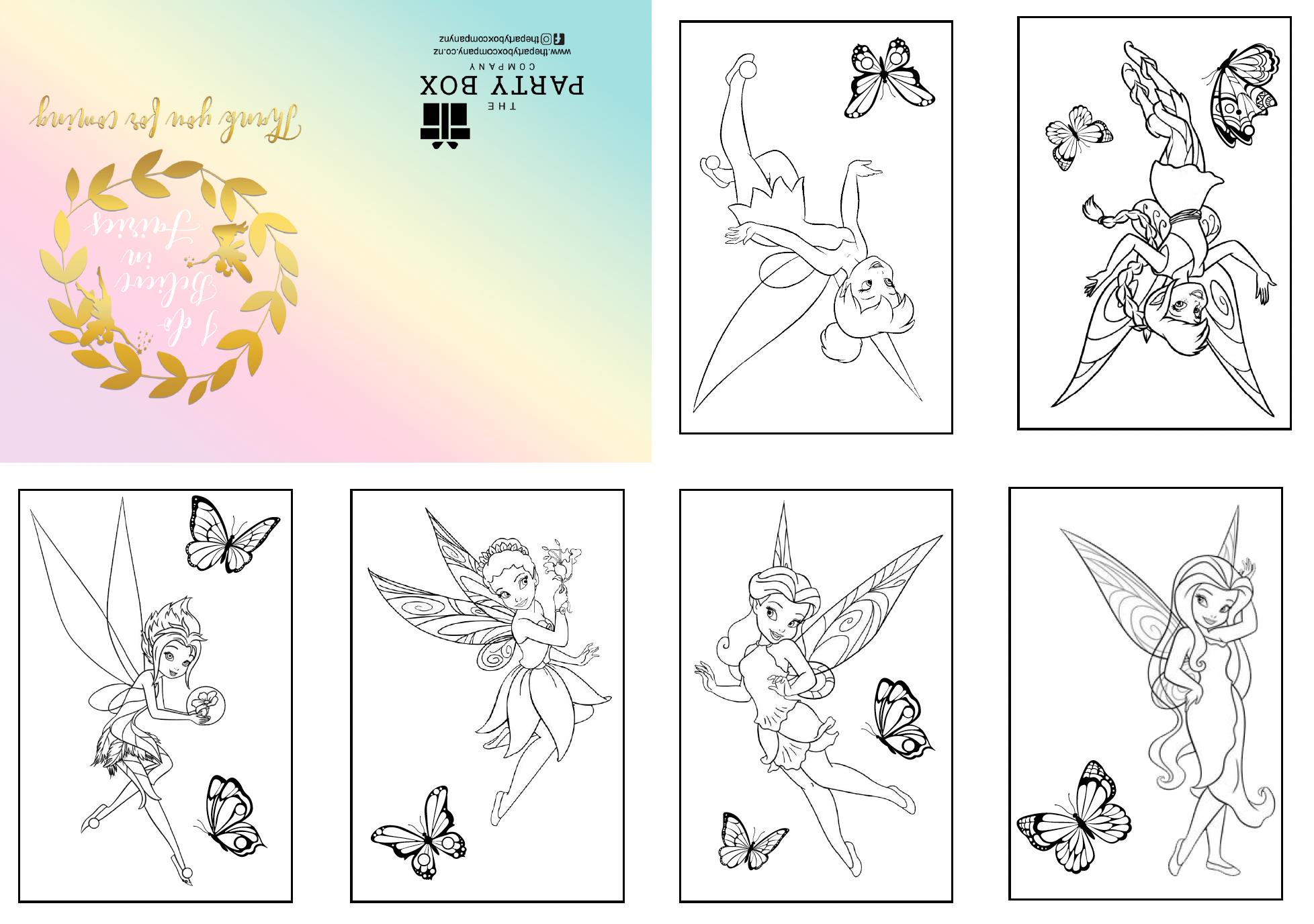 FAIRY MINI COLOURING BOOKS WITH PENCILS