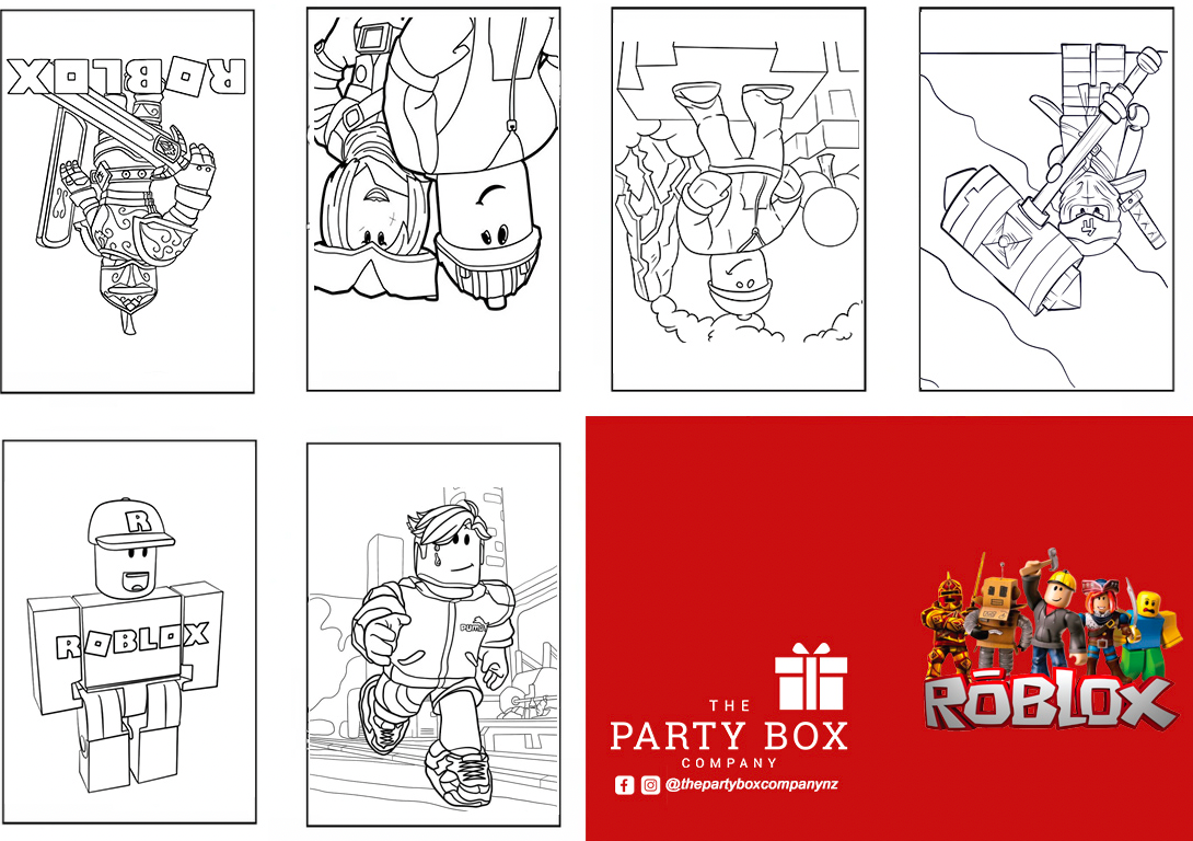 Roblox party favours colouring books