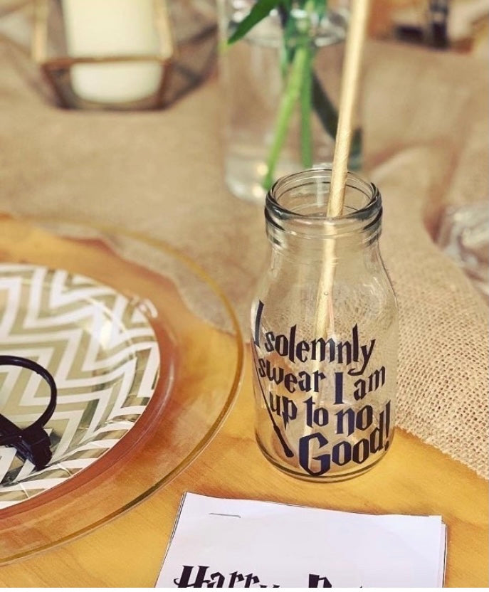 Harry potter decals for milk bottles